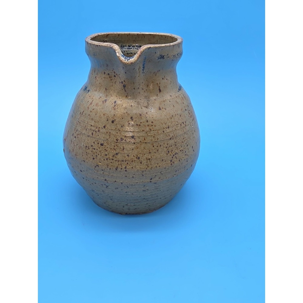 Handmade Pottery Creamer Pitcher Signed